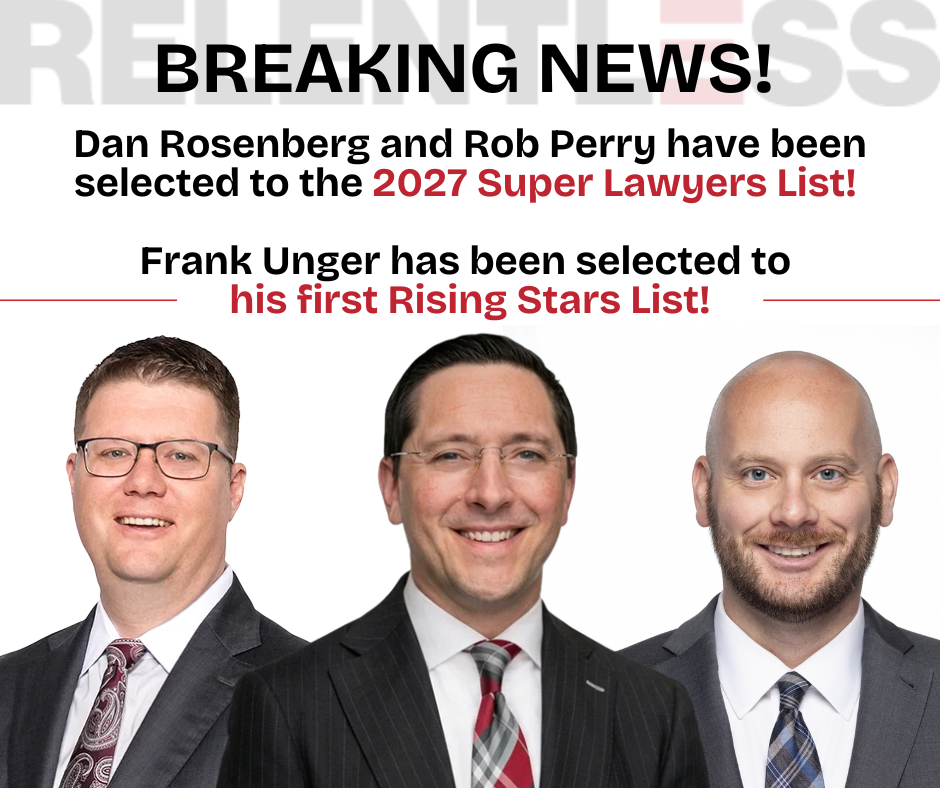 Dan Rosenberg, Rob Perry, and Frank Unger selected to the 2027 Super Lawyers and Rising Stars lists