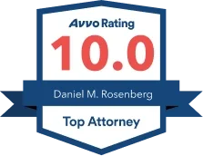 Avvo 10.0 Top Attorney rating badge Daniel M. Rosenberg