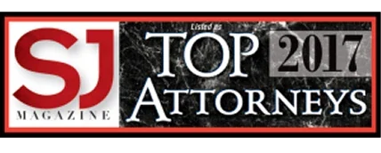 SJ Magazine Top Attorneys 2017 award badge
