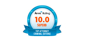 Avvo Rating 10.0 Superb Top Attorney Criminal Defense